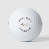 Eleganter Trauzeuge Trauzeuge Gastgeschenk Hochzei Golfball (Vorderseite)