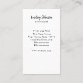 Eleganter Tree Life Coach Visitenkarte (Rückseite)