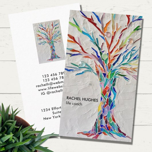 Eleganter Tree Life Coach Visitenkarte