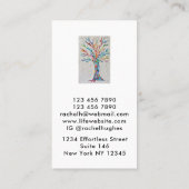 Eleganter Tree Life Coach Visitenkarte (Rückseite)