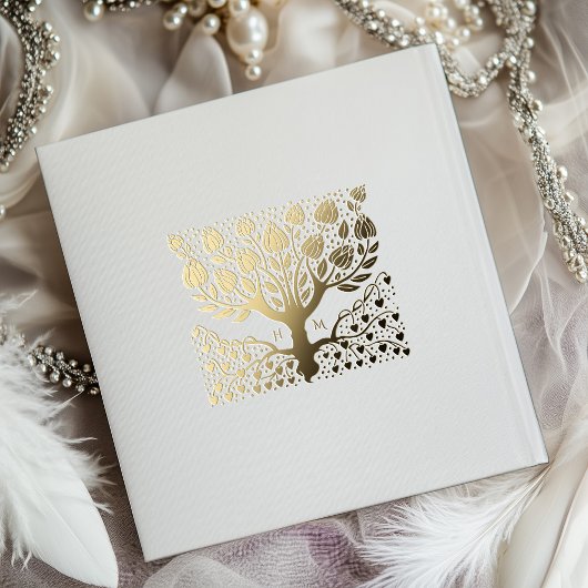 Eleganter Tree of Liebe Wedding Gästebuch