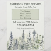 Eleganter Tree Service Arborist Trimming Flyer (Vorne)