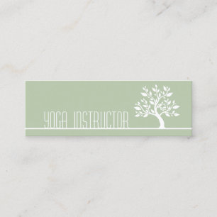 Eleganter Tree Yoga Instructor Wellness Life Coach Mini Visitenkarte