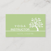 Eleganter Tree Yoga Instructor Wellness Life Coach Visitenkarte (Vorderseite)