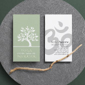 Eleganter Tree Yoga Instructor Wellness Life Coach Visitenkarte