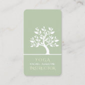 Eleganter Tree Yoga Instructor Wellness Life Coach Visitenkarte (Vorderseite)