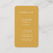 Eleganter Trend Colors Premium Pearl Finish Rounde Visitenkarte (Rückseite)