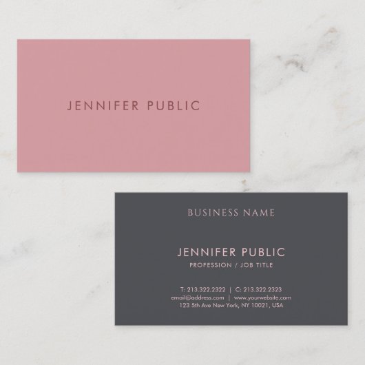 Eleganter Trend mit einfachen Vorlagen - Farbharmo Visitenkarte (Vorne/Hinten)