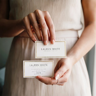 Eleganter, trendiger Goldfolienrahmen minimalistis Visitenkarte