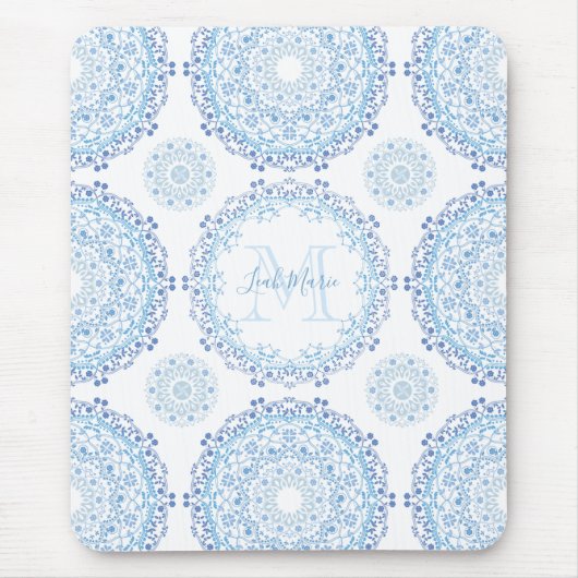 Eleganter trendiger Mandala-Moderner Chic Mousepad (Vorne)