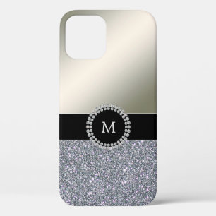 Eleganter, trendiger Silberdiamant mit Monogramm Case-Mate iPhone Hülle