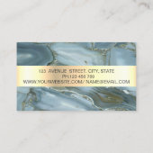 Eleganter, trendiger Streifen, Goldrahmen, Marmor Visitenkarte (Rückseite)