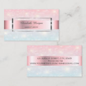 Eleganter Trendy Bokeh Gold Frame Visitenkarte (Vorne/Hinten)