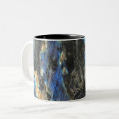 Eleganter Trendy Chic Labradorite Crystal Stone Zweifarbige Tasse (Vorderseite Links)