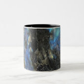 Eleganter Trendy Chic Labradorite Crystal Stone Zweifarbige Tasse (Mittel)