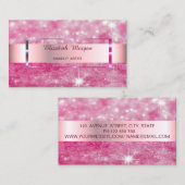 Eleganter Trendy Glitzer Stripe Frame Visitenkarte (Vorne/Hinten)