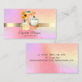 Eleganter Trendy Holographic,Gold Stripe Mixer Visitenkarte (Vorne/Hinten)