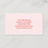 Eleganter Trendy Manicurist Nail Artist Nail Salon Visitenkarte (Rückseite)