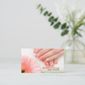 Eleganter Trendy Manicurist Nail Artist Nail Salon Visitenkarte (Stehend Vorderseite)