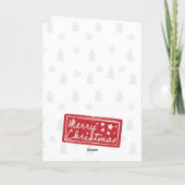 Eleganter, trendy Weihnachtsbaum außerhalb des Fot Karte (Rückseite)