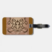 Eleganter Tribal Swirl Tattoo Style Gepäckanhänger (Rückseite horizontal)