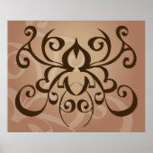 Eleganter Tribal Swirl Tattoo Style Poster (Vorne)