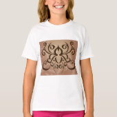 Eleganter Tribal Swirl Tattoo Style T-Shirt (Vorderseite)