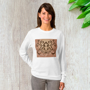 Eleganter Tribal Swirl Tattoo Style T-Shirt