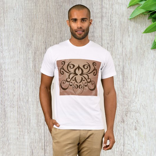 Eleganter Tribal Swirl Tattoo Style T-Shirt