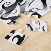 Eleganter Tribal Tattoo Digital Black and White Puzzle (Seite)