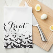 Eleganter Trick oder Treat Halloween Geschirrtuch (Viertel Falte)