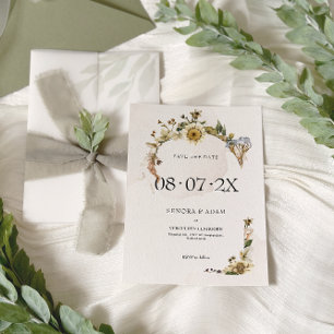 Eleganter Trockengesteckter Blumenkranz Hochzeit Save The Date
