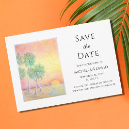 Eleganter Tropical Beach Hochzeit Save the Date