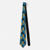 Eleganter Tropical Gold Ananas Black Polka Dot Krawatte (Vorderseite)