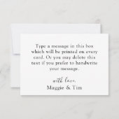 Eleganter Tropical Gold & Black Polterabend Danke (Rückseite)