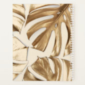 Eleganter Tropical Gold Leaf Name Woche & Monat Planer (Rückseite)