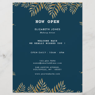 Eleganter Tropical Makeup Artist Flyer