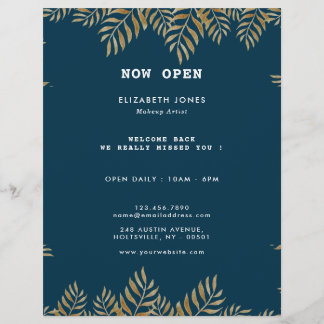 Eleganter Tropical Makeup Artist Flyer
