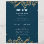 Eleganter Tropical Makeup Artist Flyer (Hinten)