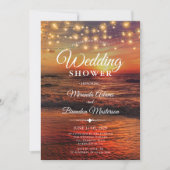 Eleganter Tropical Ocean Beach Summer Polterabend Einladung (Vorderseite)