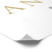 Eleganter Tropical Palm Tree Beach Begrüßung Poster (Ecke)