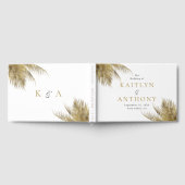 Eleganter Tropical Palm Tree Beach Hochzeit Gästebuch (Voll)