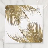 Eleganter Tropical Palm Tree Beach Hochzeit Geschenkanhänger (Rückseite)