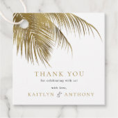 Eleganter Tropical Palm Tree Beach Hochzeit Geschenkanhänger (Vorderseite)