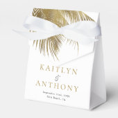Eleganter Tropical Palm Tree Beach Hochzeit Geschenkschachtel (Vorderseite)