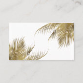 Eleganter Tropical Palm Tree Beach Hochzeit Platzkarte (Rückseite)