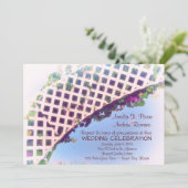 Eleganter Tropischer Blumengarten Hochzeit Einladu Einladung (Stehend Vorderseite)