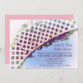 Eleganter Tropischer Blumengarten Hochzeit Einladu Einladung (Vorne/Hinten)