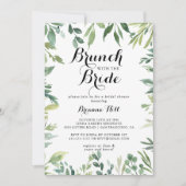 Eleganter tropischer Brunch mit Brautdusche Einladung (Vorderseite)