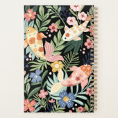 Eleganter tropischer Flora-Botanischer Koi-Fischte Planer (Rückseite)